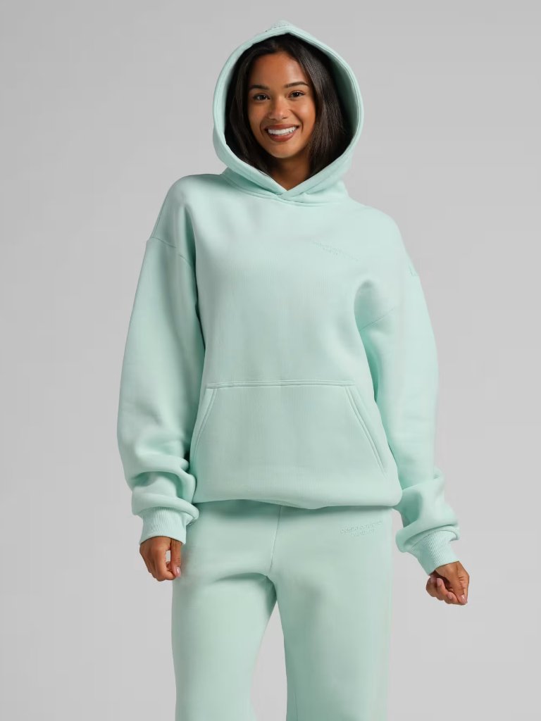 Pastel Hoodie In Aqua Mist